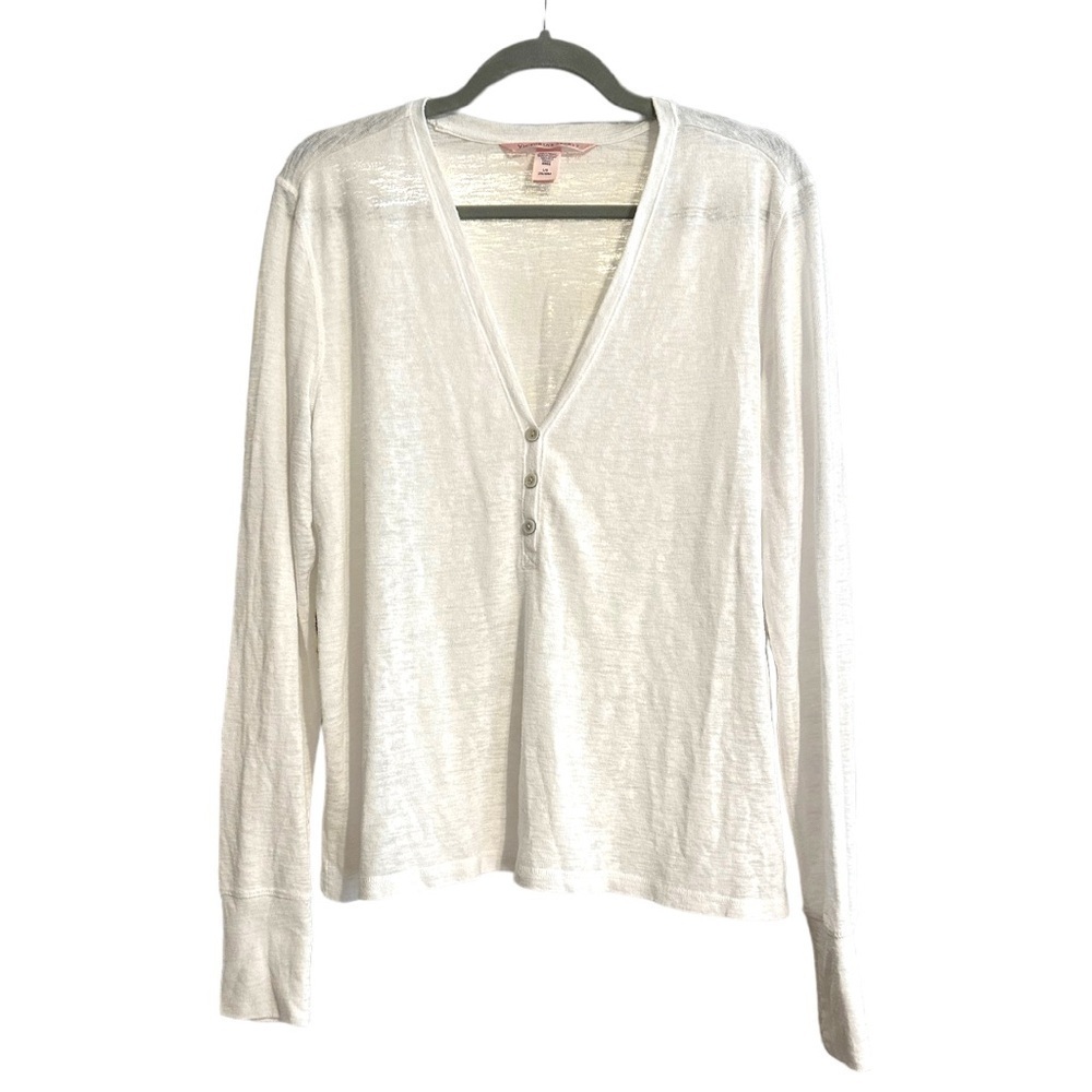 Victorias Secret Long Sleeve Light Weight Pajama Top Size Large